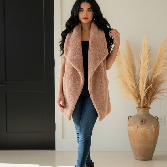 Sherpa Collared Vest NWOT - Picture 2 of 15